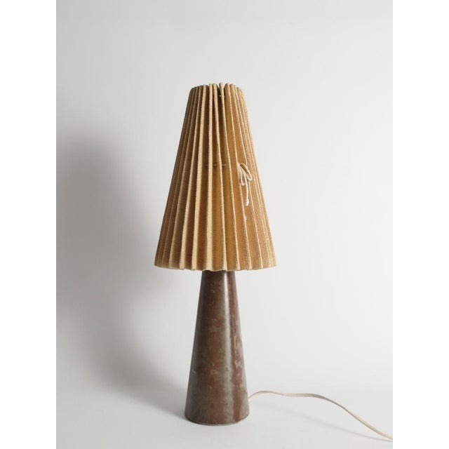 Mid-Century Modern Brown Limestone Table Lamp by Jan Johansson, Sweden, 1970s For Sale - Image 10 of 11