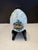 Shabby Chic Vintage Hand-Painted Chalkware Egg With Robin Bird Motif For Sale - Image 3 of 9