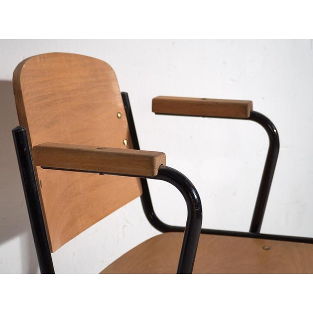 Vintage Office Chair with Armrests, 1950 For Sale - Image 4 of 7
