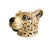 African Ceramic Leopard Head Vase or Planter For Sale - Image 3 of 10
