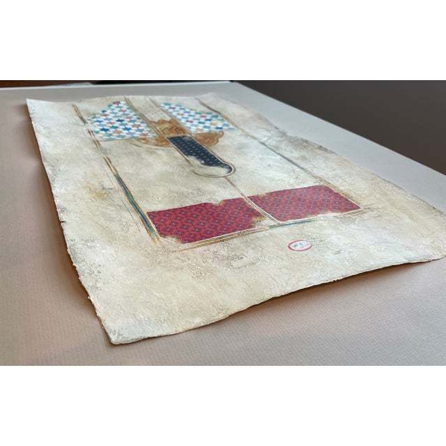 1997 John Wyandt Lamp Flower Mixed Media For Sale - Image 9 of 9