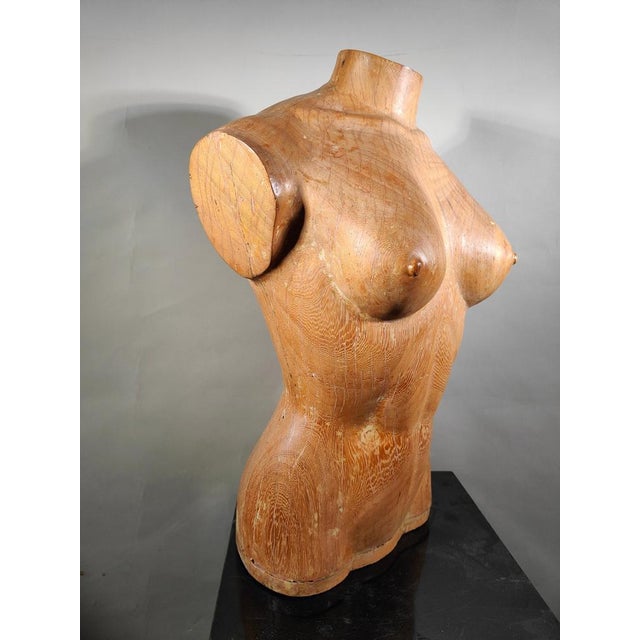 Wood French Wooden Female Torso, 1950s For Sale - Image 7 of 14