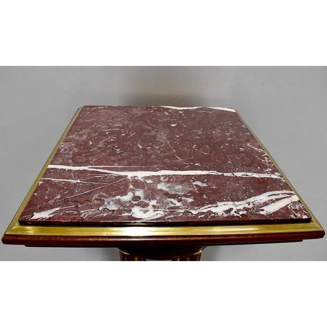 Traditional Louis XVI 19th Century Pedestal with 4 Columns For Sale - Image 3 of 13