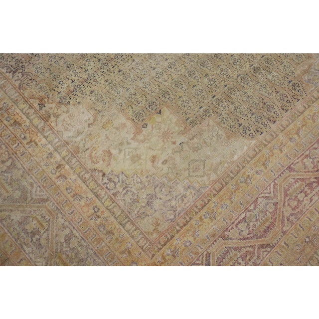 Zabihi Collection Pale 19th Century Very Fine Turkish Sivas Rug - 11' x 13'9" For Sale In New York - Image 6 of 6