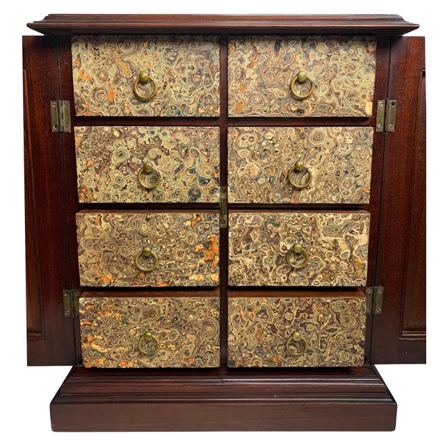 Victorian English Satinwood and Gilt Metal Glazed Pier Cabinet in Walnut, 1890s For Sale - Image 11 of 16