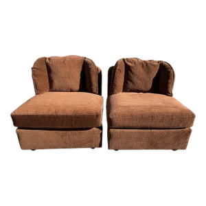 1980s Henredon 500 Folio Scalloped Back Chairs- Set of 2