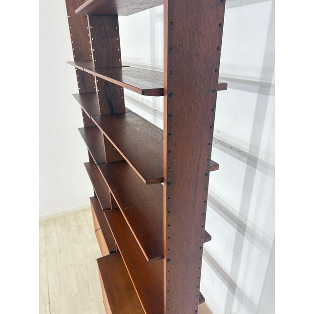 Mid-Century Teak Wall Shelving System, 1960s For Sale - Image 5 of 10