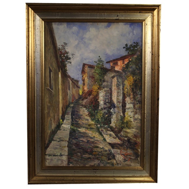 Italian Artist, Impressionist Landscape, 1970, Oil on Board, Framed For Sale