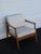 This Side Chair is made out of wood, solid wood, caning, and upholstery. This Chair has Mid Century Modern style and...