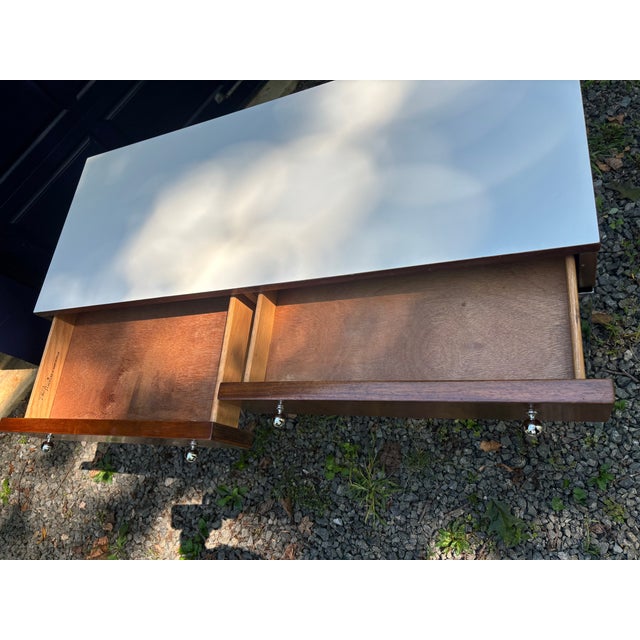 Wood American of Martinsville Mid-Century Desk For Sale - Image 7 of 15