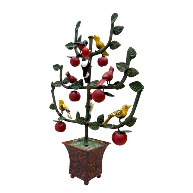 Monumental Tole Espalier With Birds and Apples For Sale - Image 4 of 12