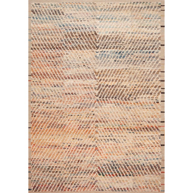 Dreamy Modernist Refined Contemporary Pastel Tones Rug, Country of origin: Central Asia, Circa date: Modern