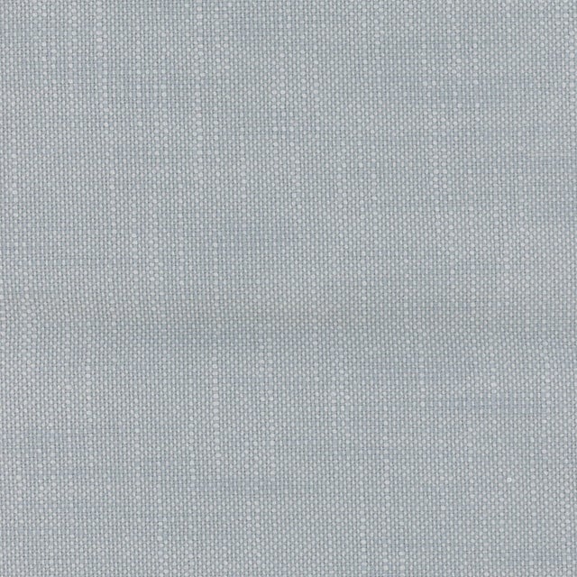 Bunny Williams Home Olive Tape Stool in Sky Performance Linen - Sample For Sale