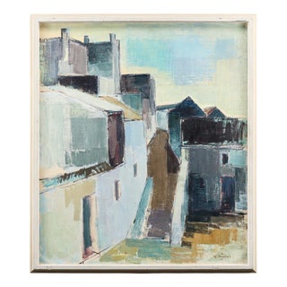 Gustaf Höglund, City, 1950s, Oil on Canvas, Framed For Sale