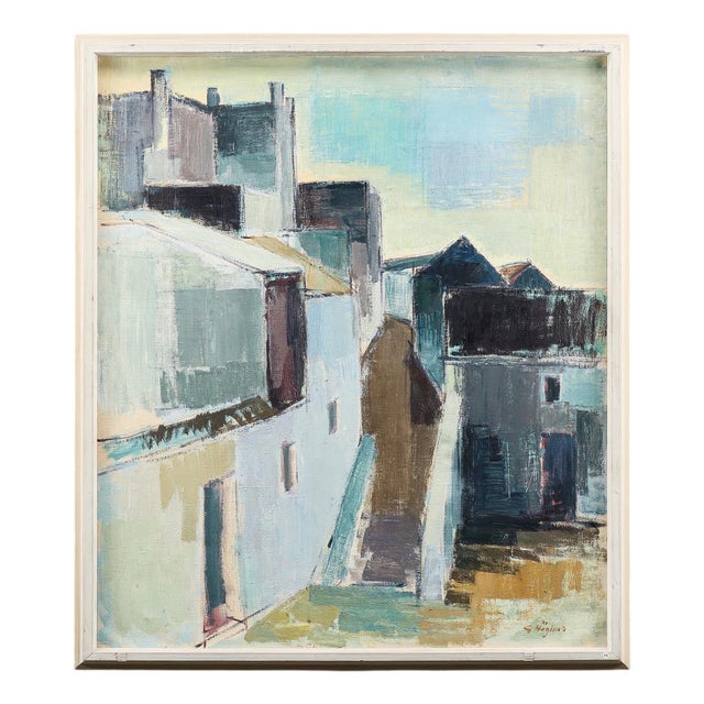 Gustaf Höglund, City, 1950s, Oil on Canvas, Framed For Sale
