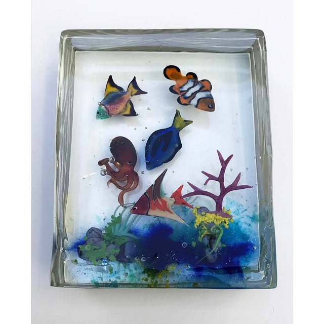 Cristiano Onesto Murano Sculpture "Aquarium Terrestre". Signed, certified and label of manufacture. Circa 2005. Perfect...
