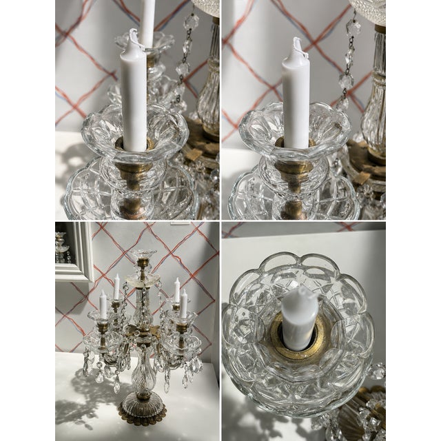 Pair of Crystal Candelabras, 19th Century For Sale - Image 13 of 13