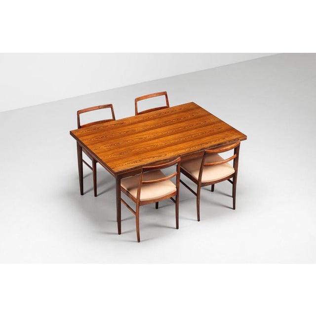 Large Extendable Dining Table in Rosewood by J.L. Møllers, Denmark, 1960 For Sale - Image 4 of 18
