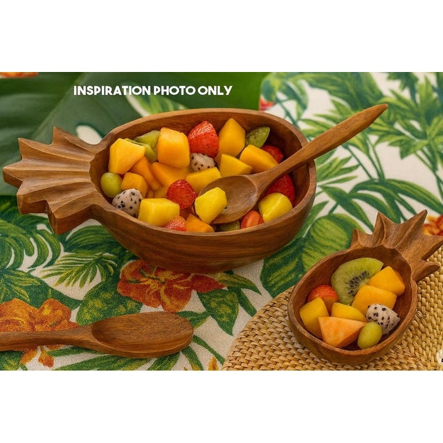 Celebrate tropical hospitality with this complete 7 pc. set of vintage pineapple-shaped serving ware, handcrafted from...