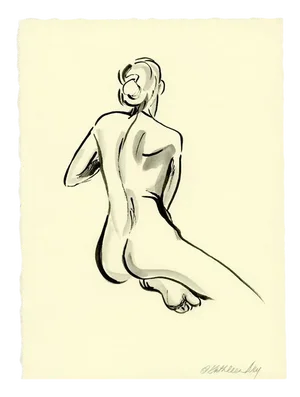 Brush Figure V Original Ink Drawing