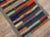 1950s Vintage American Hooked Multicolor Stripe Folk Art Small Wool Rug For Sale - Image 9 of 14