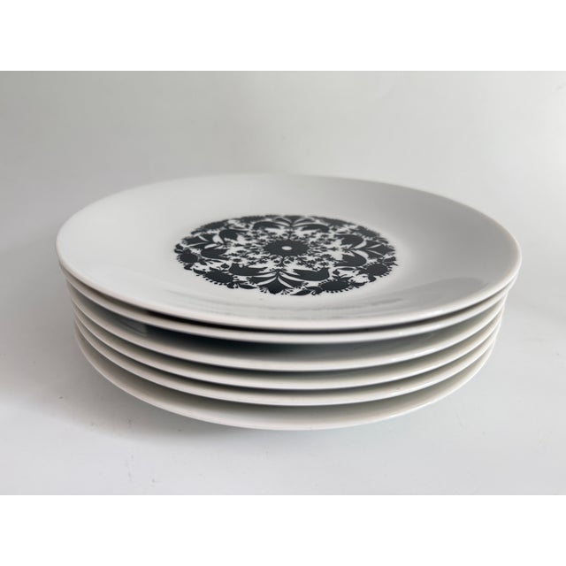Breakfast Plate Service by Hans-Theodor Baumann for Rosenthal Germany, 1970, Set of 6, in Flawless conditions. Designed...