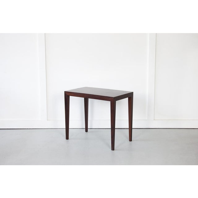 Mid-Century Modern Danish Side Table in Mahogany attributed to Severin Hansen, 1960s For Sale - Image 3 of 6