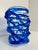 Italian Art Deco Style Cobalt Blue Murano Glass Vases by Cenedese, 2000s, Set of 2 For Sale - Image 7 of 9