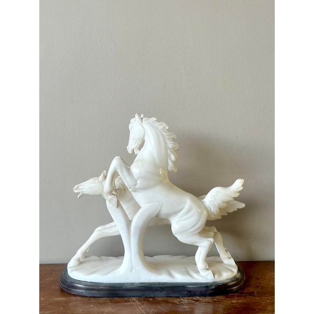 Late 20th Century Vintage Italian Carved Stone Horse Sculpture For Sale - Image 5 of 12