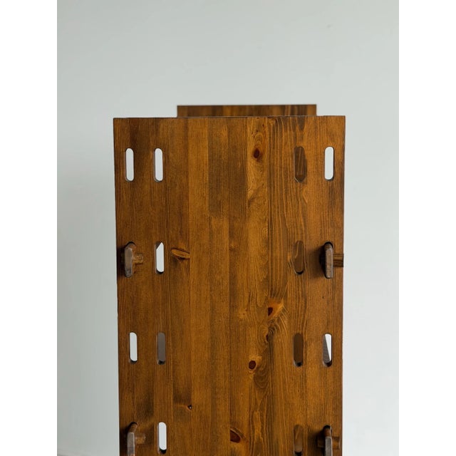 Antique Vintage Solid Wooden Arts & Crafts Pegged Bookcase For Sale - Image 15 of 17
