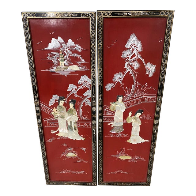 1960s Coromandel Wall Panels - Set of 2 For Sale