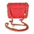 Chanel Red Quilted Lambskin Coco Pins Mini Flap Bag For Sale - Image 4 of 9