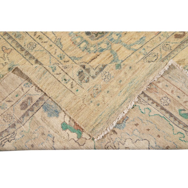 21st Century Modern Sultanabad Oversize Wool Rug 13 X 20 For Sale - Image 4 of 12