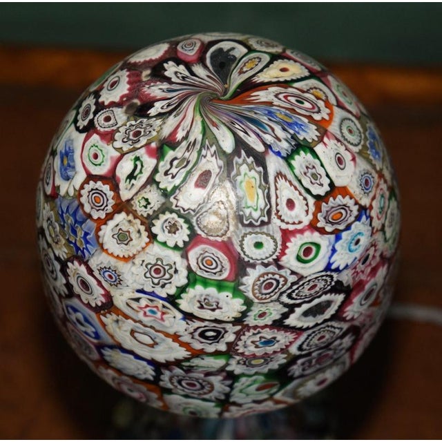 Glass Exquisite Antique Murano Millefiori Italian Glass Mushroom Table Lamps, 1950s, Set of 2 For Sale - Image 7 of 18