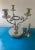 Hollywood Regency Late 20th Century Godinger Silverplate Centerpiece With Mirrored Base, Candle Holders, and Vase For Sale - Image 3 of 7