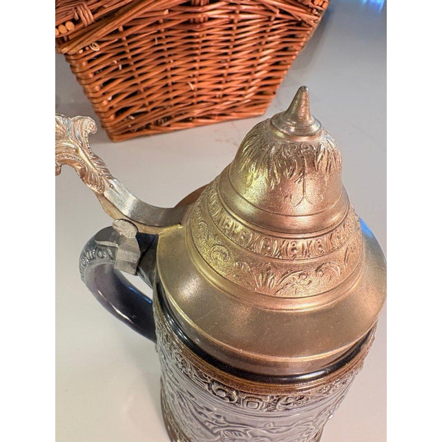 Traditional King West Germany Beer Stein Heidelberg 303-W Mug For Sale - Image 3 of 5