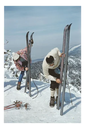 Slim Aarons, on the Slopes of Sugarbush, Estate Stamped Photographic Print