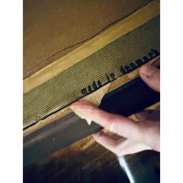 Vintage Danish Needlepoint Art – Woman Reading – Framed Under Glass (C. 1960s–1970s) For Sale In Portland, OR - Image 6 of 6