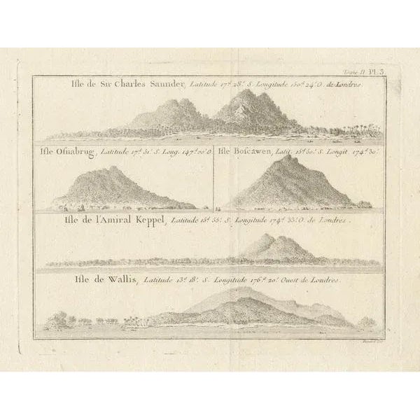 John Hawkesworth, Views of Sir Charles Saunders Island and Other Islands, 1774 For Sale - Image 3 of 6