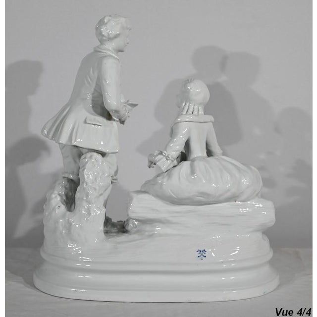 After F. Boucher, Couple de Galants, Late 1800s, Sèvres Porcelain For Sale - Image 16 of 18