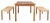 Brown Aquina 5 Piece Dining Set - Natural For Sale - Image 8 of 9