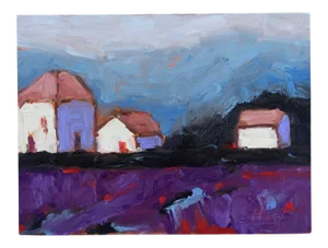 Modern Impressionist Oil Landscape, Afternoon Glow