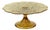 Art Deco Amber Cake Stand in Pressed Glass, 1930s For Sale