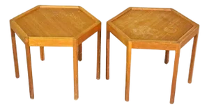 Mid 20th Century Mid-Century Hexagon Tables - 2 Pieces