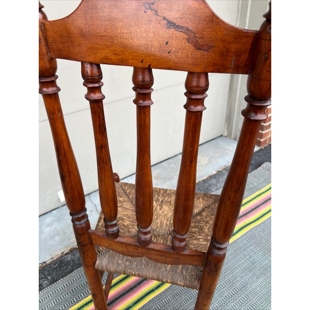 Antique New England Bannister-Back Side Chair, New England, Circa 1750's For Sale - Image 12 of 12