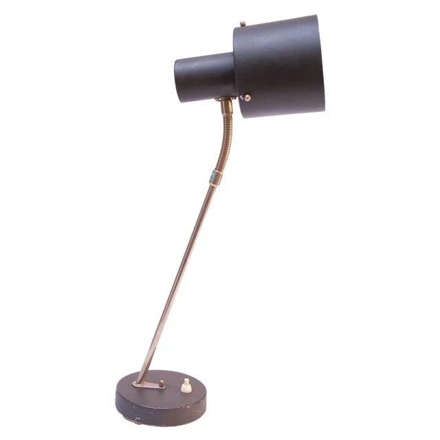 Midcentury Swedish Modern Gooseneck Table Lamp by Ewå Värnamo For Sale - Image 13 of 13