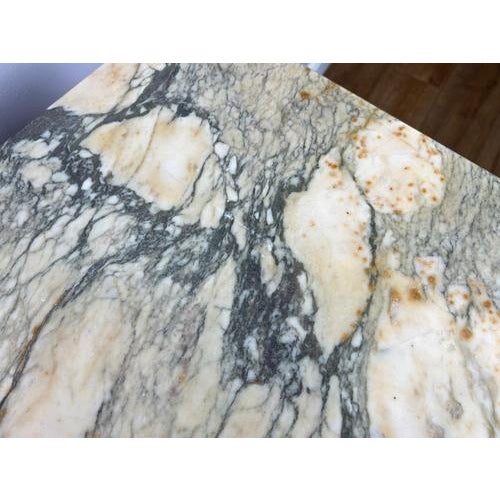 French Bedside Tables in Walnut with Marble Top, Set of 2 For Sale - Image 16 of 18