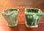 The Anna Van Briggle Art Deco Pottery Green Glaze Creamer & Sugar set from around 1955 exudes vintage charm with its Art...