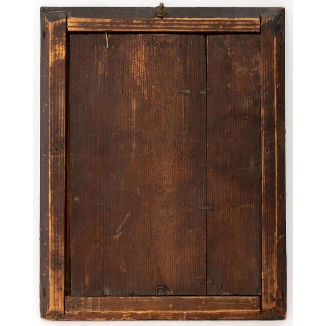 19th Century European School "Charlote" Reverse Painted Glass For Sale - Image 5 of 5