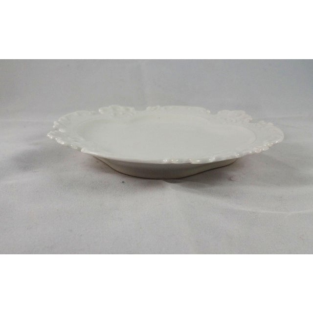 French Provincial Vintage French Gda White Porcelain Trinket Dish For Sale - Image 3 of 4
